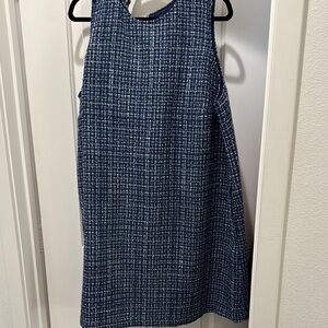 Lands End blue tweed dress and jacket